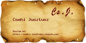 Csehi Jusztusz névjegykártya